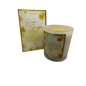 Fragrant Jewels Give Grace Bergamot Scented Candle Medium Yellow Jar 2 Wick